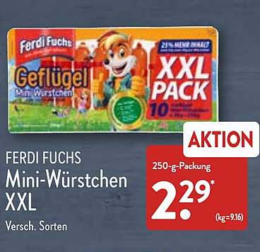 Mini-würstchen Ferdi Xxl ALDI bei Fuchs Nord Angebot