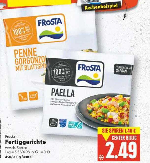 Frosta Fertiggerichte Angebot bei E Center 1Prospekte.de