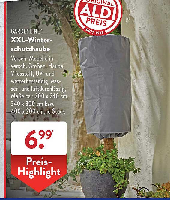 Gardenline XXLwinterschutzhaube Angebot bei ALDI SÜD 1Prospekte.de