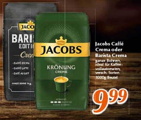 Jacobs Caffé Crema Oder Barista Crema Angebot bei Inkoop - 1Prospekte.de