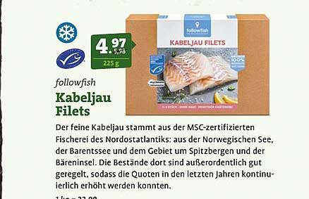 Ebl Naturkost Followfish Kabeljau Filets