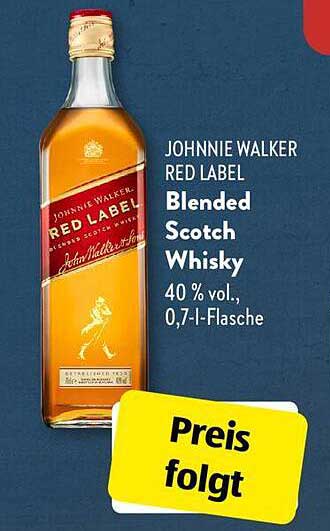 Johnie Walker Red Label Blended Scotch Whisky Angebot bei ALDI SÜD