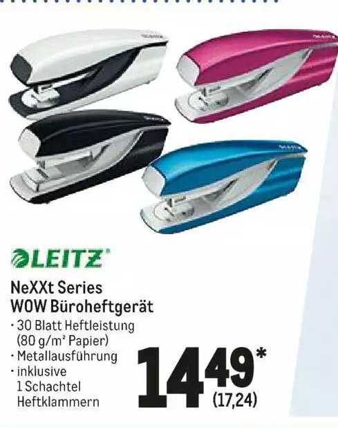 LEITZ Nexxt Electric Stapler - Wow White, Staples Up To 20 Sheets, Includes Adapter & 200 Staples - View #2