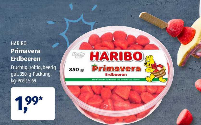 Haribo Primavera Erdbeeren Angebot bei ALDI sud