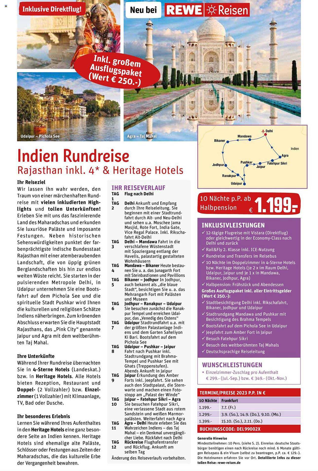 REWE Reisen Indien Rundreise