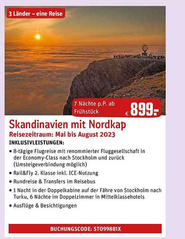 REWE Reisen Skandinavien Mit Nordkap