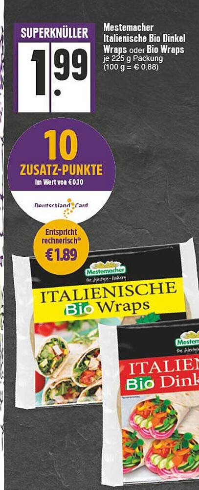 Mestemacher Italienische Bio Dinkel Wraps Oder Bio Wraps Angebot bei E ...