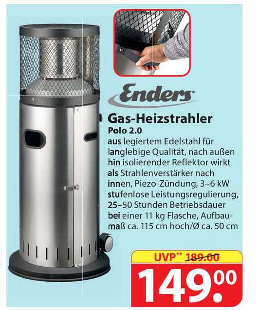Famila Nordwest Enders Gas-heizstrahler Polo 2.0