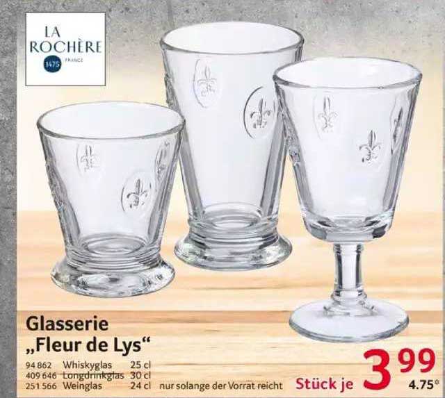 Selgros La Rochere Glasserie „fleur De Lys”