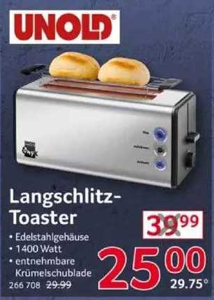 Selgros Unold Langschlitz Toaster