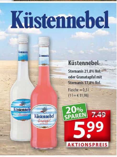 Getränkeland Küstennebel Sternanis 21.8% Vol. Oder Granatapfel Mit Sternanis 17.8% Vol.
