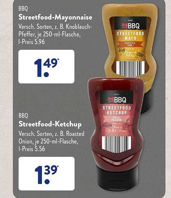 Bbq Streetfoodmayonnaise Oder ketchup Angebot bei ALDI SÜD