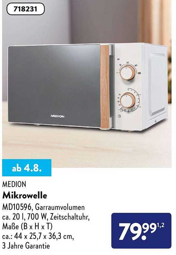 Medion Mikrowelle Angebot bei ALDI Nord 1Prospekte.de