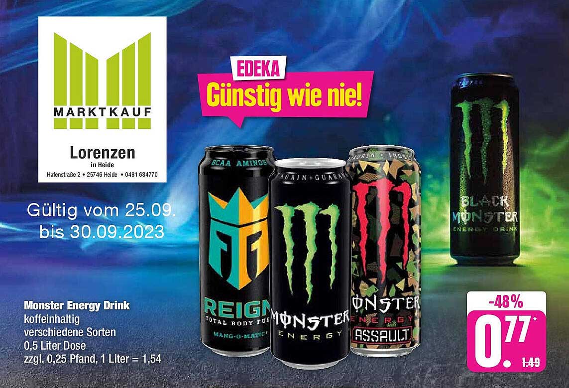 Monster Energy Drink Angebot bei Marktkauf 1Prospekte.de