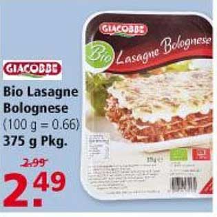 Multi Markt Giacobbe Bio Lasagne Bolognese
