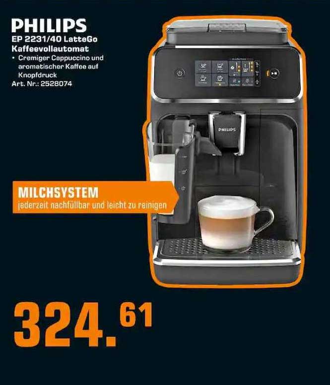Philips Ep 2231-40 Lattego Kaffeevollautomat Angebot bei Saturn