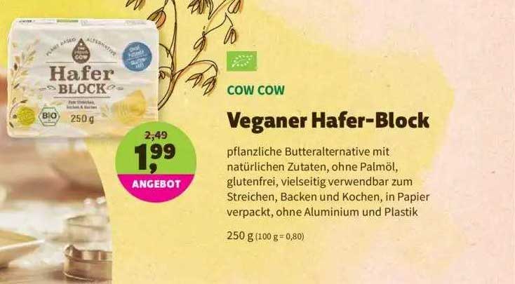Denns Biomarkt Cow Cow Veganer Hafer-block