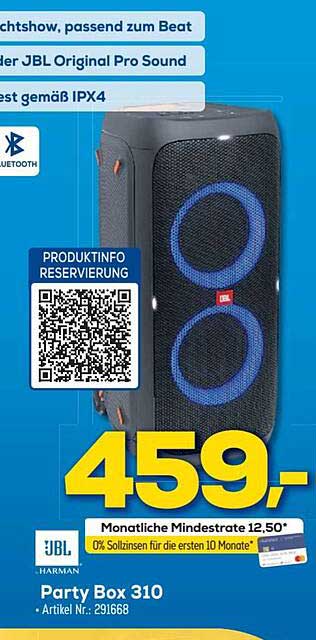 Jbl Party Box 310 Angebot bei Berlet - 1Prospekte.de