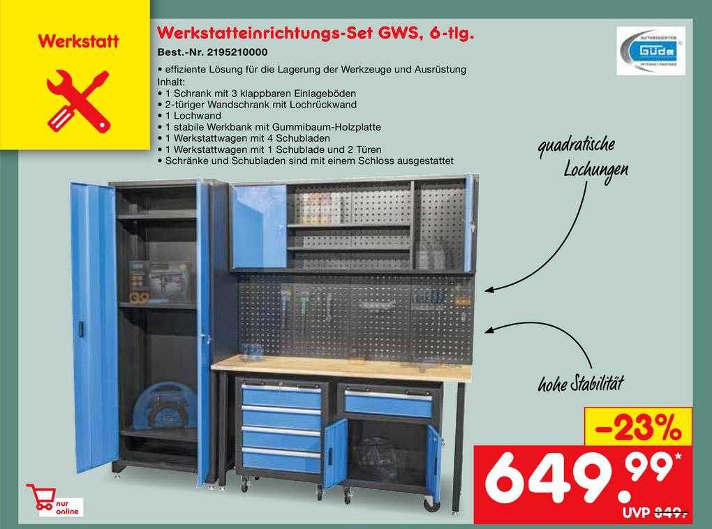 Güde Werkstatteinrichtungs-set Gws, 6-tlg Angebot bei Netto Marken-Discount
