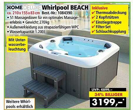 Home Deluxe Whirlpool Beach Angebot bei Norma24