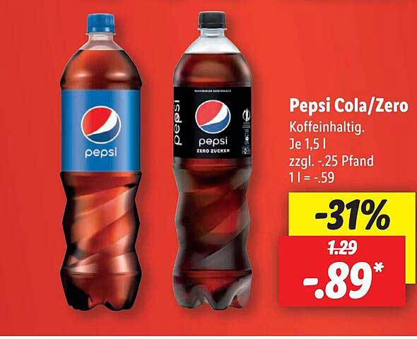Pepsi Cola Zero Angebot bei Lidl 1Prospekte.de