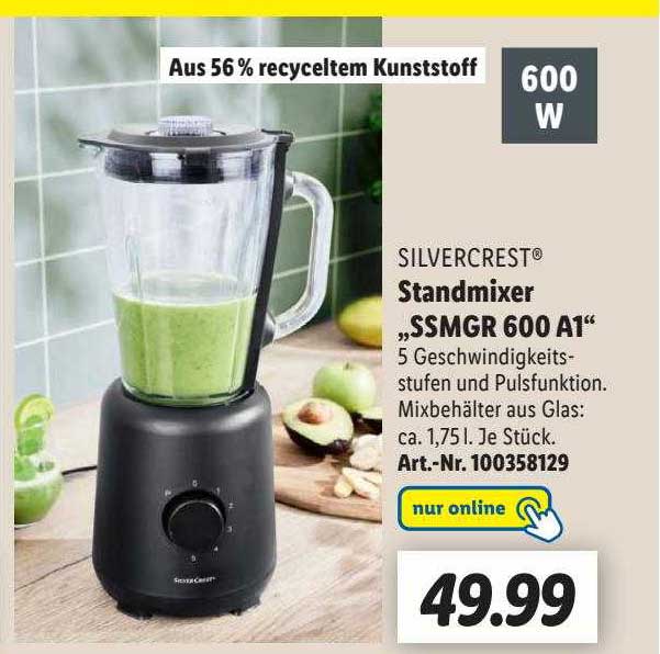 Silvercrest Standmixer „ssmgr 600 A1” Angebot bei Lidl 1Prospekte.de