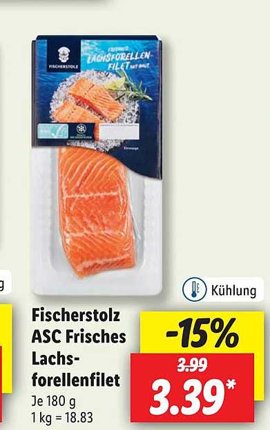 Fischerstolz Asc Frisches Lachsforellenfilet Angebot bei Lidl