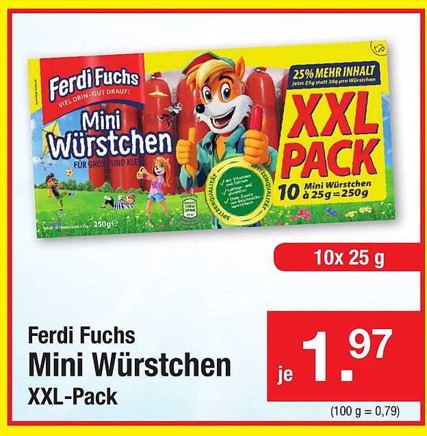 Ferdi Fuchs Mini Würstchen Zimmermann XXL-pack Angebot bei