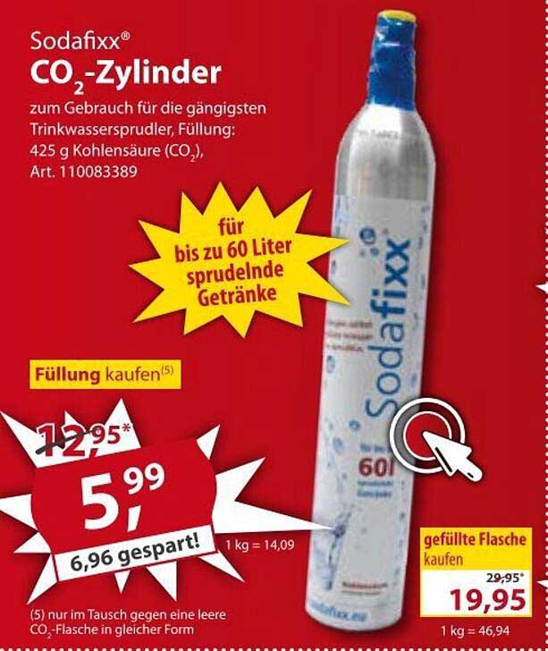 Sonderpreis Baumarkt Sodafixx Co2 Zylinder