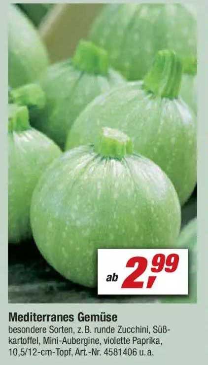 Mediterranes Gemüse Angebot bei Toom Baumarkt