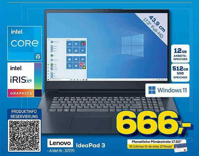 Lenovo Ideapad 3 Angebot bei Euronics - 1Prospekte.de