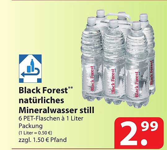 Black Forest Natürliches Mineralwasser Still Angebot bei Famila 