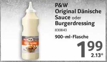 Selgros P&w Original Dänische Sauce Oder Burgerdressing