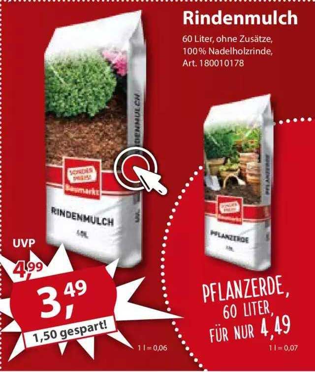 Rindenmulch Angebot bei Sonderpreis Baumarkt