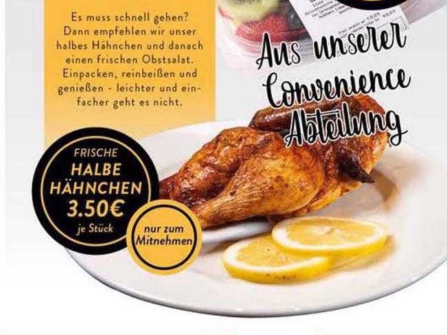 Halbe Hähnchen Preis