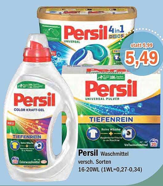Persil Waschmittel 120.84 Wäschen Angebot bei Lidl