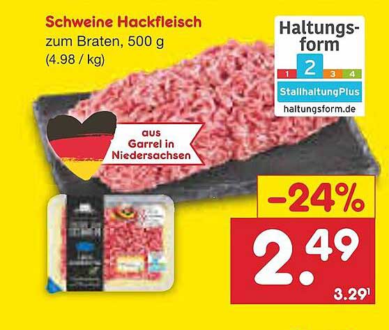 Schweine Hackfleisch Angebot bei Netto MarkenDiscount 1Prospekte.de