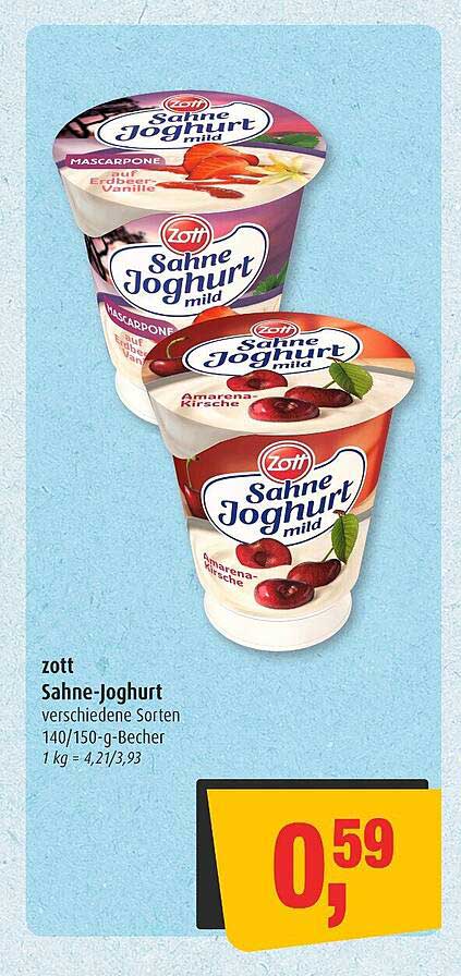 Zott Sahne Joghurt Angebot bei Markant 1Prospekte.de