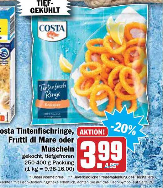 Costa Tintenfischringe Frutti Di Mare Oder Muscheln Angebot Bei Hit Markt
