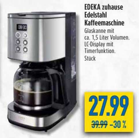 Diska Edeka Zuhause Edelstahl Kaffeemaschine