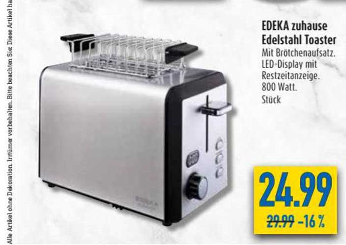 Diska Edeka Zuhause Edelstahl Toaster