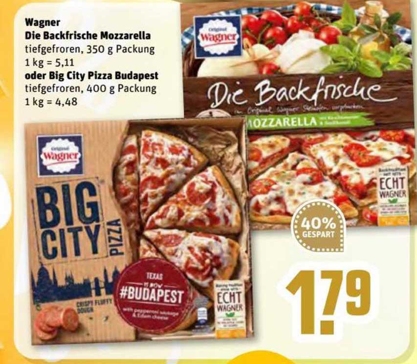 Original Wagner Big City Pizza Budapest Oder Die Backfrische Mozzarella