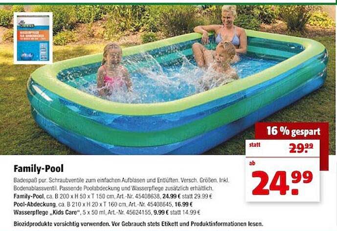 Famlilypool Angebot bei Hagebaumarkt 1Prospekte.de