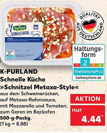 Kaufland K-purland Schnelle Küche >schnitzel Metaxa-style<