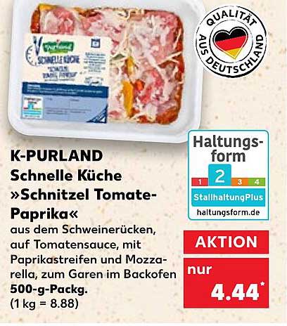 Kaufland K-purland Schnelle Küche >schnitzel Tomate-paprika