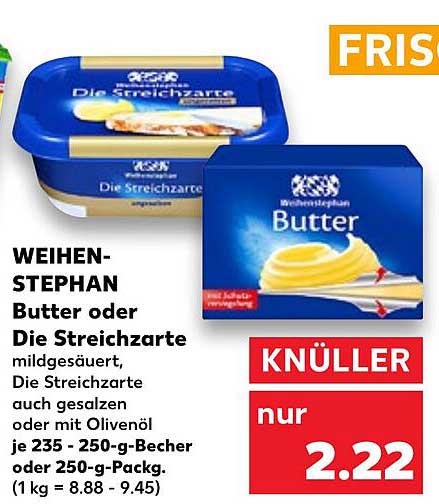 Kaufland Weihenstephan Butter Oder Die Streichzarte