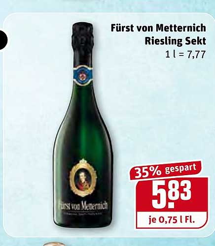 Fürst Von Metternich Sekt Angebot Rewe Fürst Von Metternich Riesling Sekt Angebot bei REWE - 1Prospekte.de