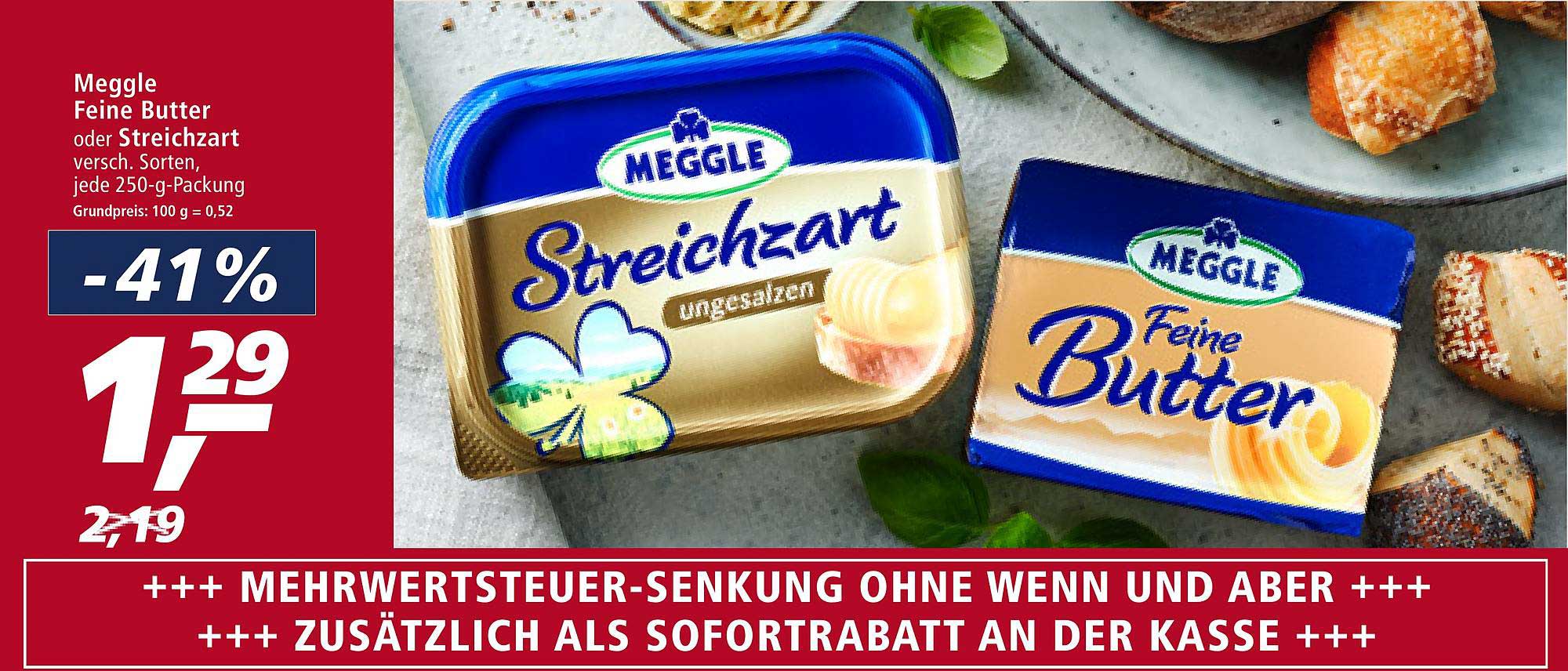 Meggle Feine Butter Oder Streichzart Angebot bei Real