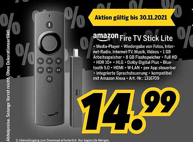 Firetvstick Amazon Fire Tv Stick Lite Angebot bei Marktkauf