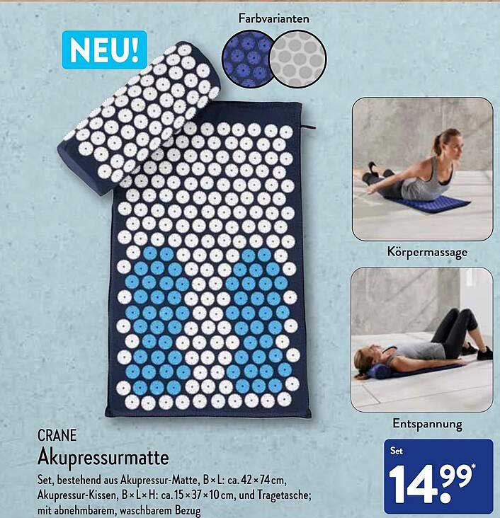 Crane Akupressurmatte Angebot bei ALDI Nord 1Prospekte.de